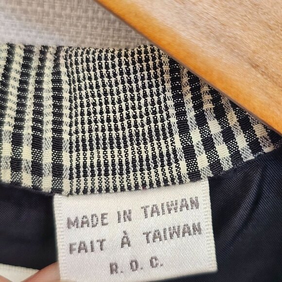 Liz Claiborne Vintage Oversized Classic Doubled Breasted Blazer Plaid Women's 8 - Picture 5 of 14